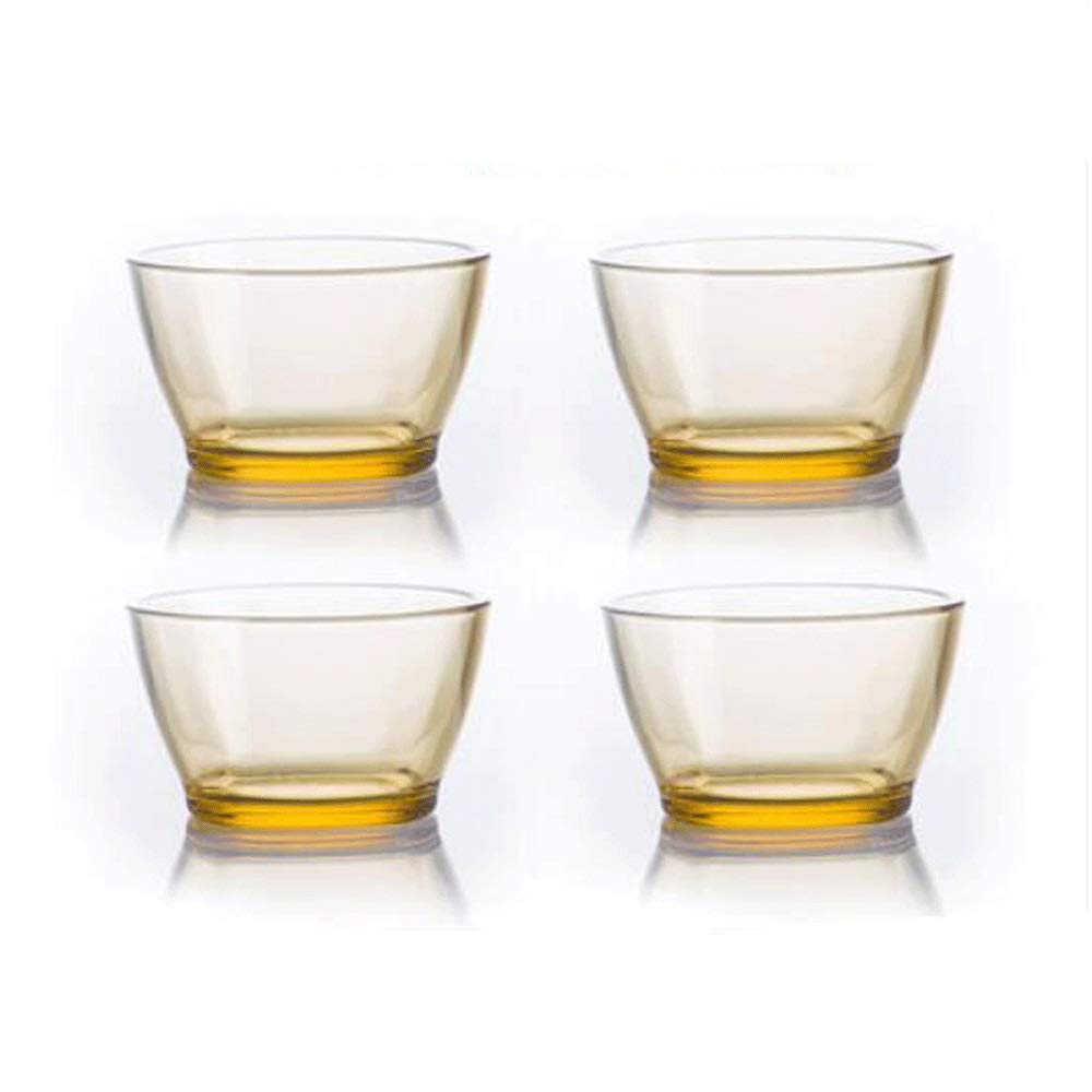 Bol 4 pièces Bol en Verre Bol de Riz Mignon personnalité créative Domestique résistant à la Chaleur cuit à la Vapeur Bol à cuit à la Vapeur Salade Petit Bol Anti-craquage et Durable