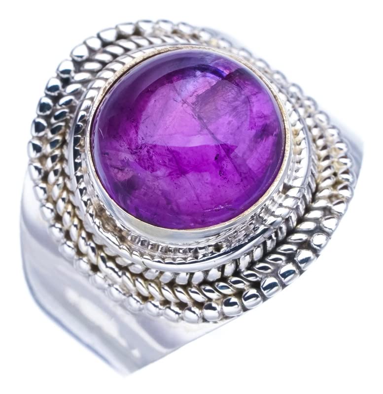 Bague améthyste naturelle argent 925 StarGems bague fait main taille 54