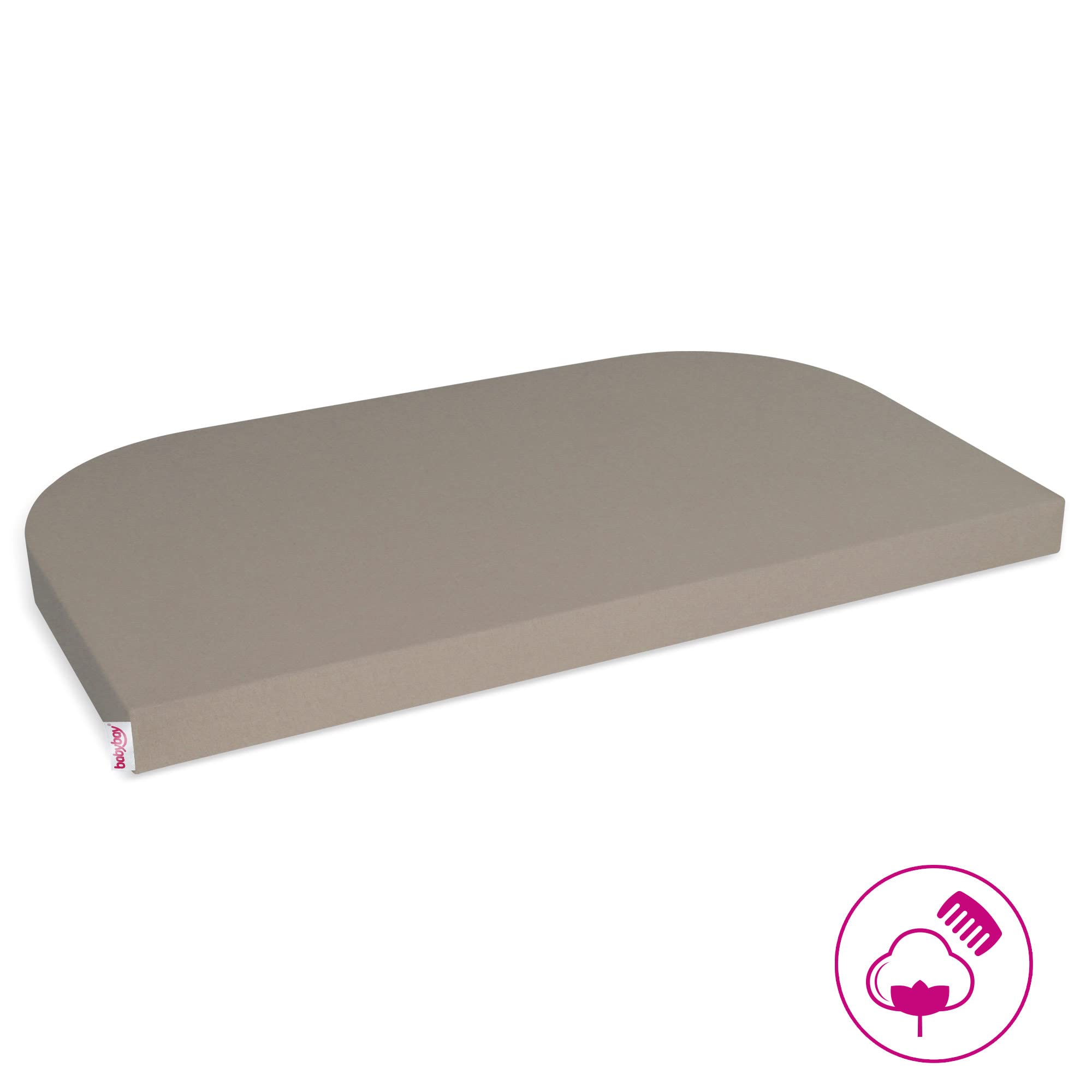 babybay 100573 lenzuolo con angoli, jersey deluxe adatto per il modello Original, torrone, 81 x 43 cm (1 confezione)
