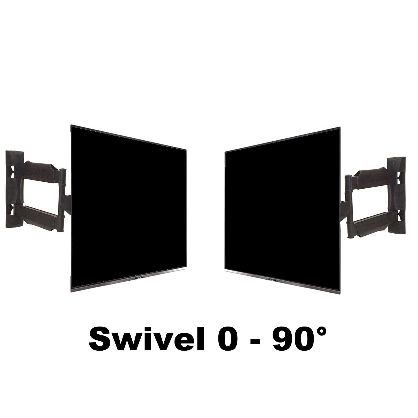 Supporto da parete per TV Full Motion, orientabile e inclinabile, per TV da 32" a 60" e schermi piatti, LED LCD fino a 31,8 kg, VESA da 100 x 100 mm a 400 x 400 mm, nero