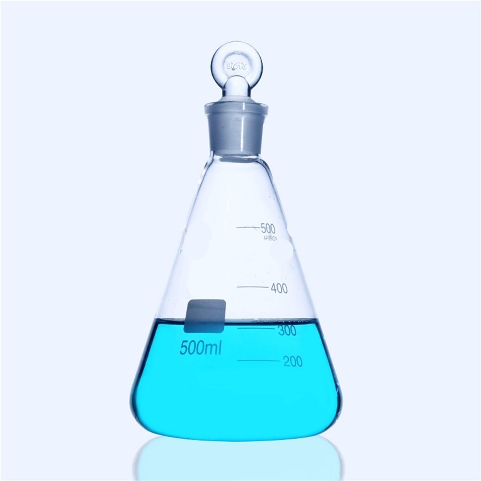 Matraz cónico Erlenmeyer de vidrio borosilicato de laboratorio de 50 ml a 1000 ml con tapón de anillo esmerilado n.° 19, n.° 24 y n.° 29(1000ml N0.29 1pc)