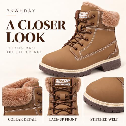 BKWHDAY Winter Boots for Women Snow Boot Waterproof Non Slip - image 8