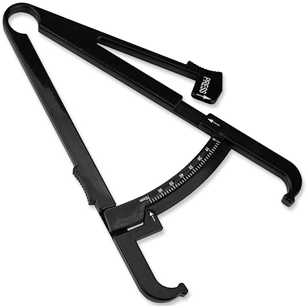 OcioDual Körperfettzange, Köperfettmessgerät, Fettmesszange, Caliper Zange, Körperfett, Fett Messgerät, Köperfett Messgerät, Anteil Messen Körper Massband Test, Schwarz