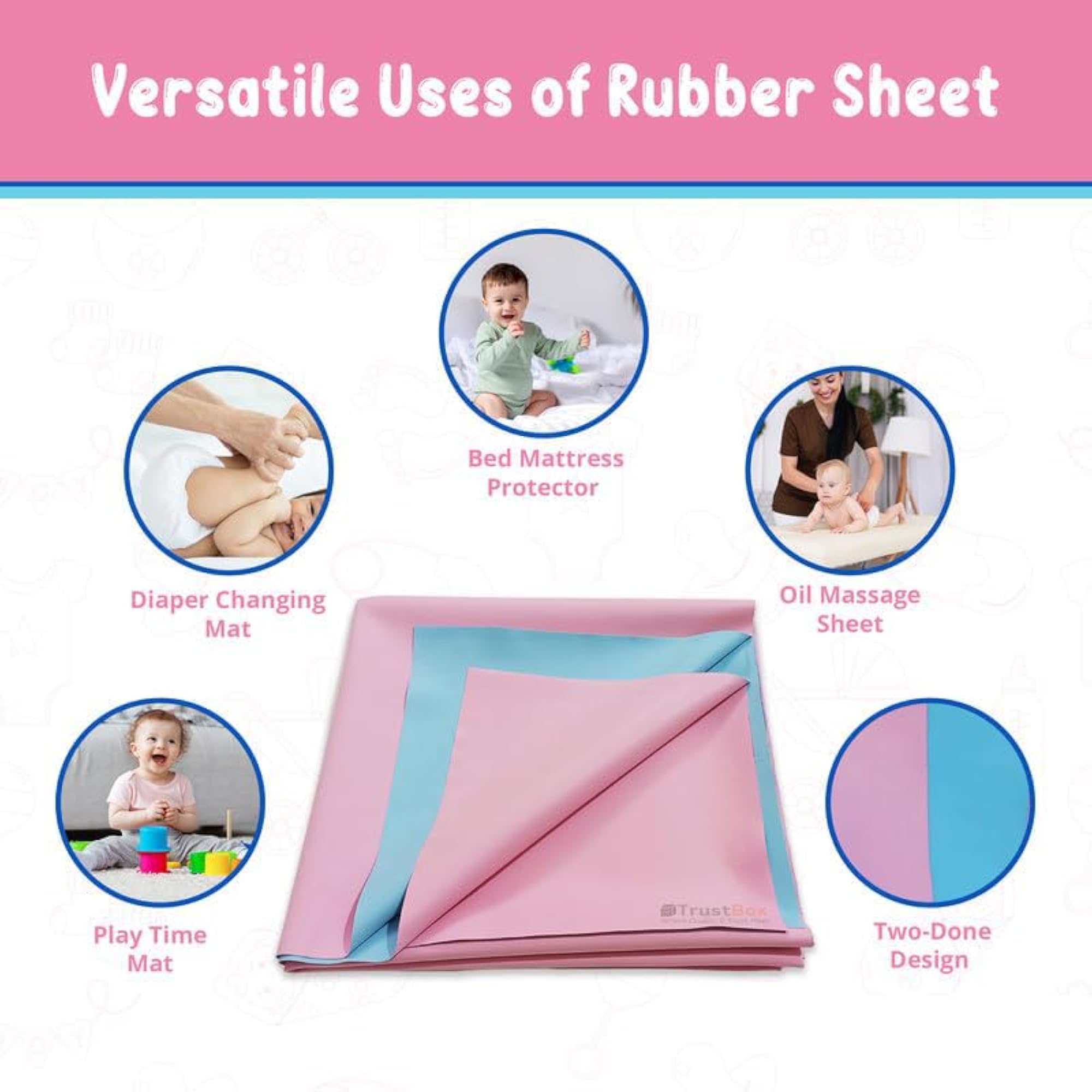 Waterproof Dry Rubber Bed Sheet, Premium Washable