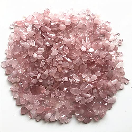 Grava de Cristal Rosa Natural de 50g, 5-7mm, Piedra de Grava de Cristal de Cuarzo Rosa Adecuada for decoración de peceras, Grava de Piedra Natural decoración de la habitación