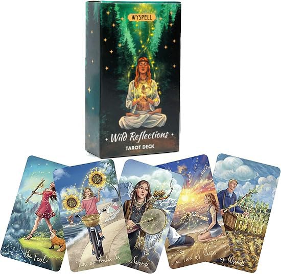 Image of PATPAT Tarot Cards 78 Nature-Inspired Tarot Cards Beginner's Tarot Card Beautiful Illustration Guiding Card for Self Discovering, Personal Reflection, Divination