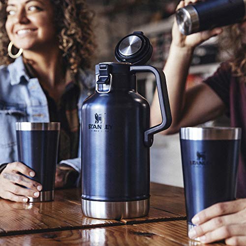 Stanley Classic Easy-Pour Growler 64oz, Insulated Growler Keeps Beer Cold & Carbonated made with Stainless Steel Interior, Durable Exterior Coating & Leak-Proof Lid, Easy to Carry Handle