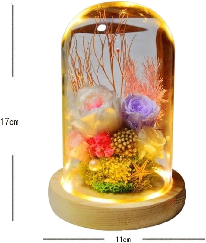 Immortal Flowers to give to Girlfriend to Keep Dried , Real , QIXI Gifts, Bouquet Lights, Ornaments