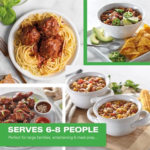 Hamilton Beach 6.5L Family Favourite Slow Cooker, 240W Energy-Efficient Design, Removable Oven-Safe Ceramic Bowl, 3 Heat Settings, Serves 6-8 People, Easy Clean, Silver - HBSC070S - Image 9