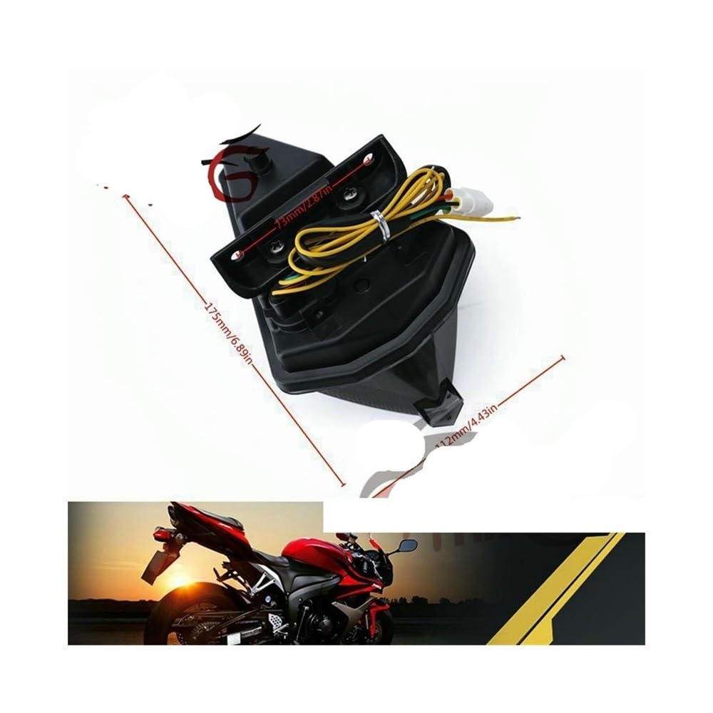 Fanale Posteriore LED Per Yamaha YZF-R1 2007-2008 - Indicatori Integrati, Impermeabile, Facile Montaggio - Foto 2