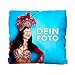 Senso-rex 80x80 cm Kissen mit Foto aus Baumwolle Foto-Kissen Fullprint-Druck Kissen personalisiert - Inkl. Kissenbezug mit Reißverschluss und Kissen mit Fullung aus Silikonkügelchen