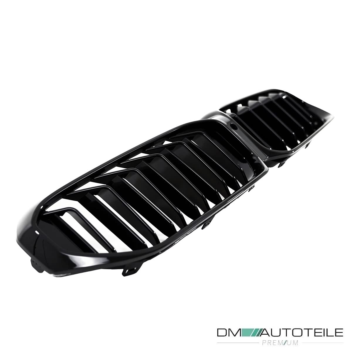 DM Autoteile Sport Doppelsteg Kühlergrill schwarz kompatibel für BMW 5er G30 G31 LCI Facelift mit Frontkamera