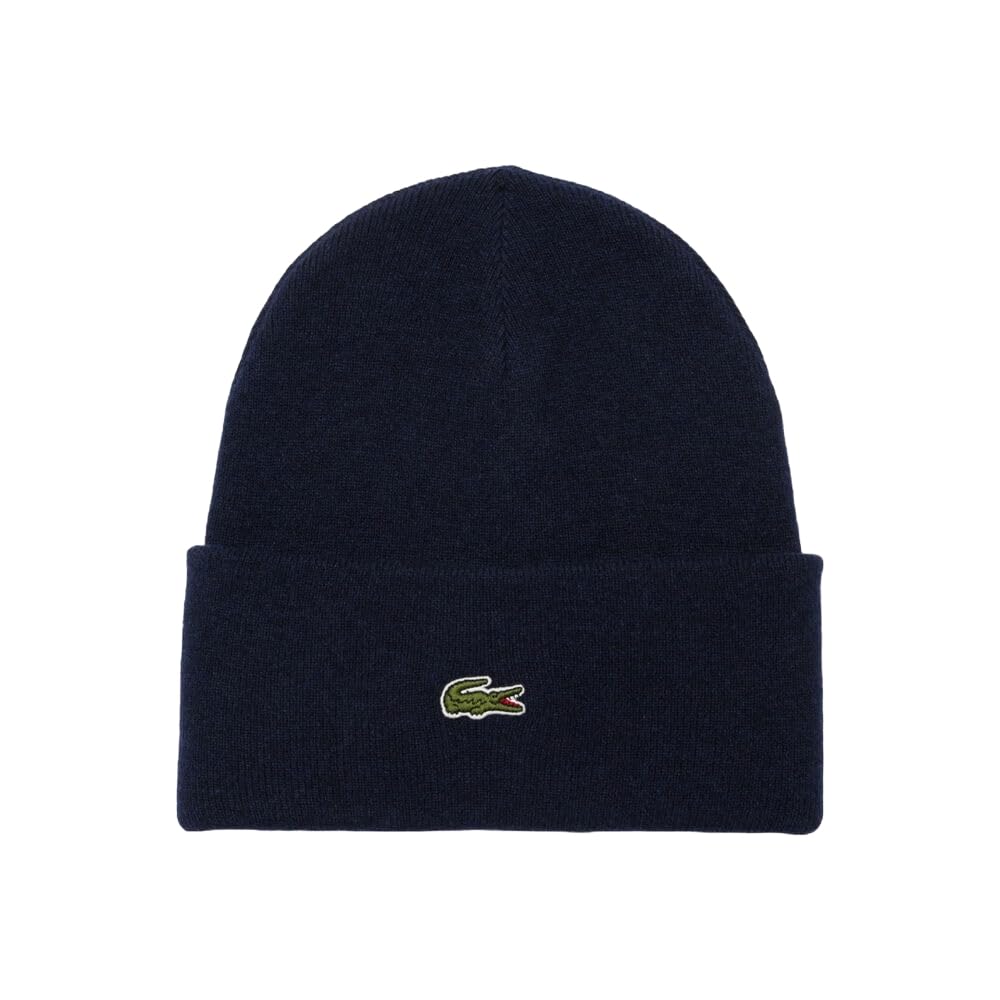 Lacoste Bonnet en laine unisexe, taille TU, bleu marine