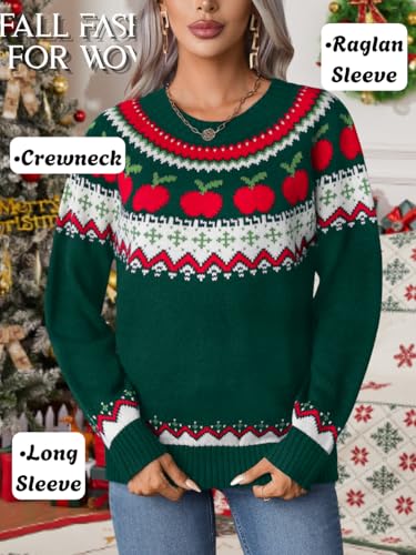 ShawGobow Green Apple Fair Isle Sweater for Women - Image 4
