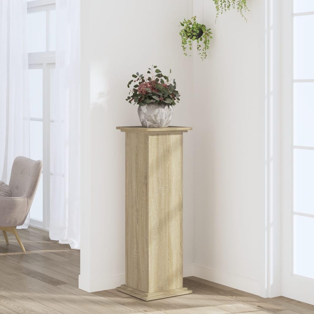 Hothingwell Stojak na rośliny Chene Sonoma 33x33x100cm Drewno Ingenierie