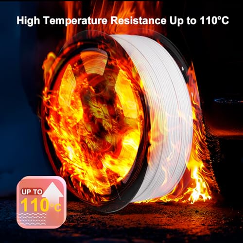 Image of IEMAI Glass Fiber ASA Filament 1.75mm Matte White 1kg, ASA-GF 3D Printer Filament with UV & Weather Resistant, Dimensional Stability & Low Warpage for Outdoor Functional Parts