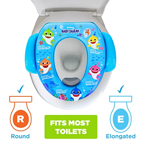 Pinkfong Baby Shark 2 Piece Essential Potty Training Set - Soft Cushion, Baby Potty Training, Safe, Easy To Clean, Step Stool #TOP6