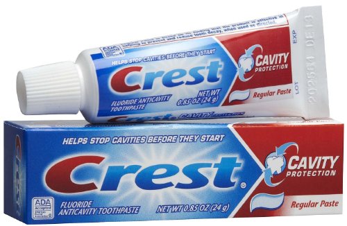 Crest, Cavity Protection Fluoride Anticavity Toothpaste, Regular Paste- 0.85 oz, 3 Pack