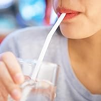 Vista 4 de 100 Unidades Pajitas PLA Compostables 100% a Base de Plantas - Pajitas Flexibles Biodegradables Sin Plástico para Beber - Una Fantástica Alternativa