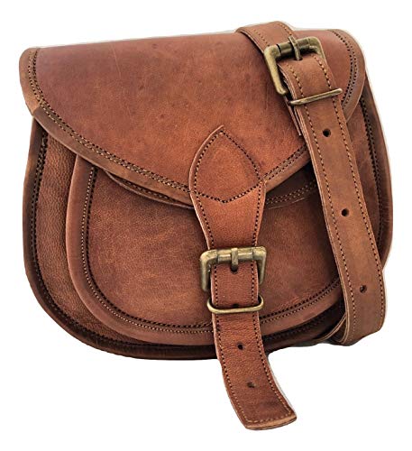 vintage crafts Leather Women's Handmade Hippe Leather Purse Crossbody Shoulder Travel Satchel Messenger Handbag Bag
