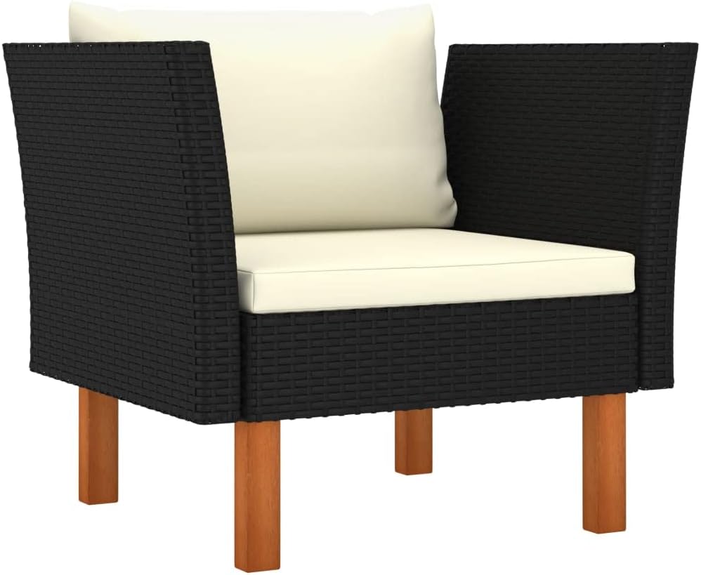 8 Pieces Patio Furniture Set, All-Weather Outdoor Sectional Sofa with Cushions, Manual Weaving PE Wicker Rattan Patio Conversation Set with Footstool, Patio Lounge Set for Garden Backyard Balcony