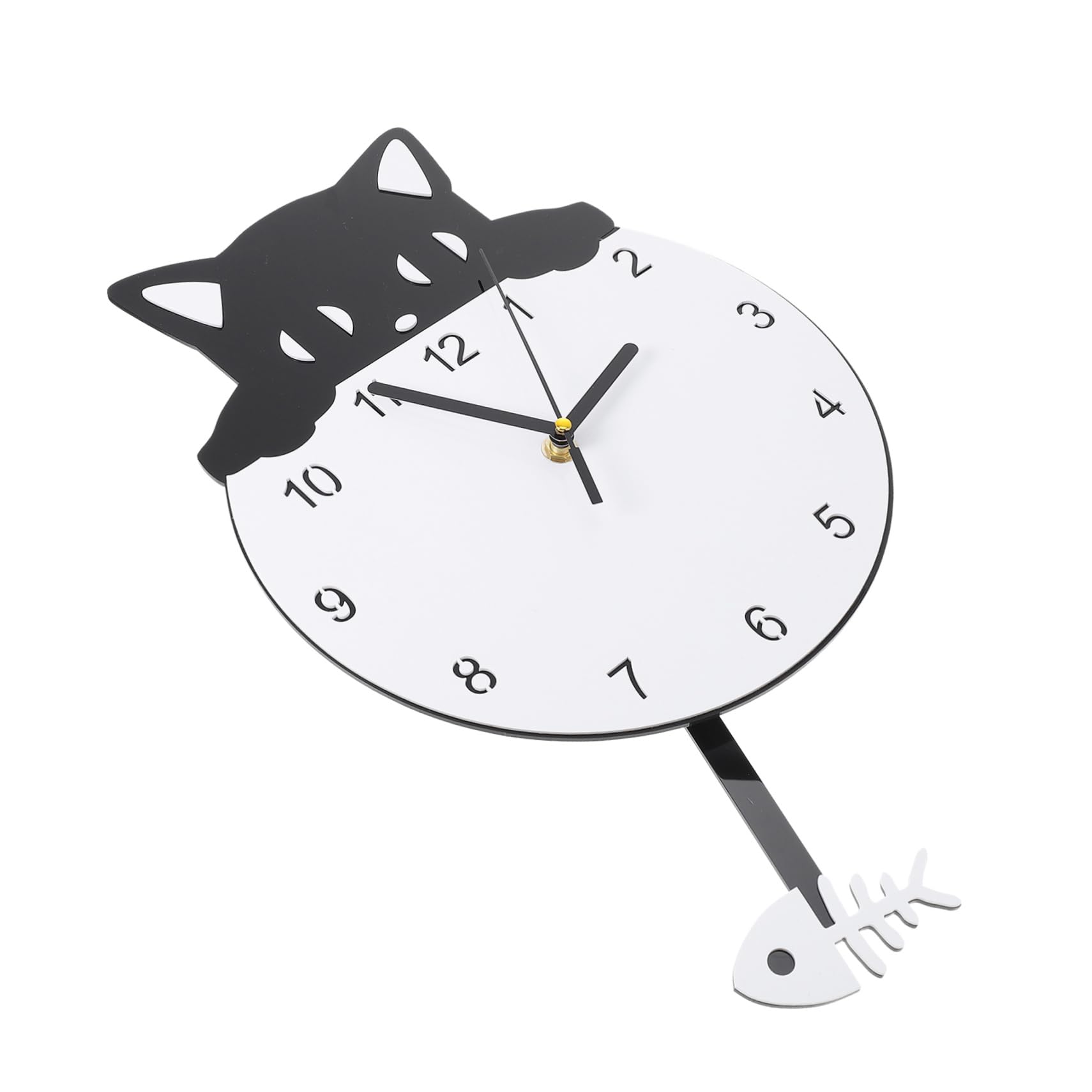 Horloge murale chaton silencieuse pour stopper le tic-tac dans la chambre