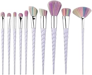 Juego de 10 brochas de maquillaje de unicorni...