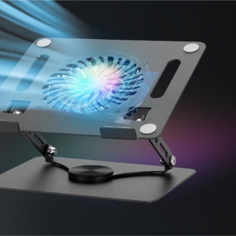 Aluminum Alloy Book Stand 360° Rotation Reading Rack Heat Dissipation Holder