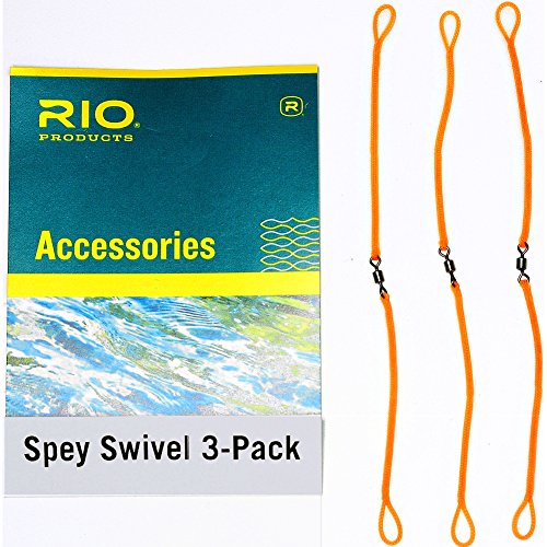 Rio Fly Fishing Antievolution Spay Swivel (3 Pack), Orange