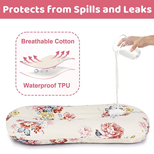 Image of Waterproof Baby Lounger Cover | Mexxi 100% Hypoallergenic Cotton Baby Nest Cover for Newborn (Cover Only)（Waterproof Roses）