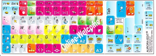 Pegatina para teclado Aurora Edit miniatura 2