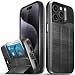 Produktbild VENA vCommute Wallet Case kompatibel mit Apple iPhone 15 Pro (6,1 Zoll), [Militärqualität Fallschutz] Flip Leder Cover Kartenfach Halter mit Kickstand  Schieferschwarz