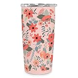 Studio Oh! OCS Designs Insulated Stainless-Steel Tumbler- 17-Ounce Travel Cup - Secret Garden in Blu