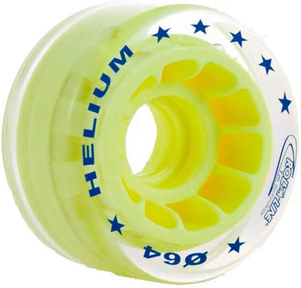 Roll-Line Helium Street Outdoor Roller Skate Wheels (Set of 8, 64mm,Hardnesses 83A)