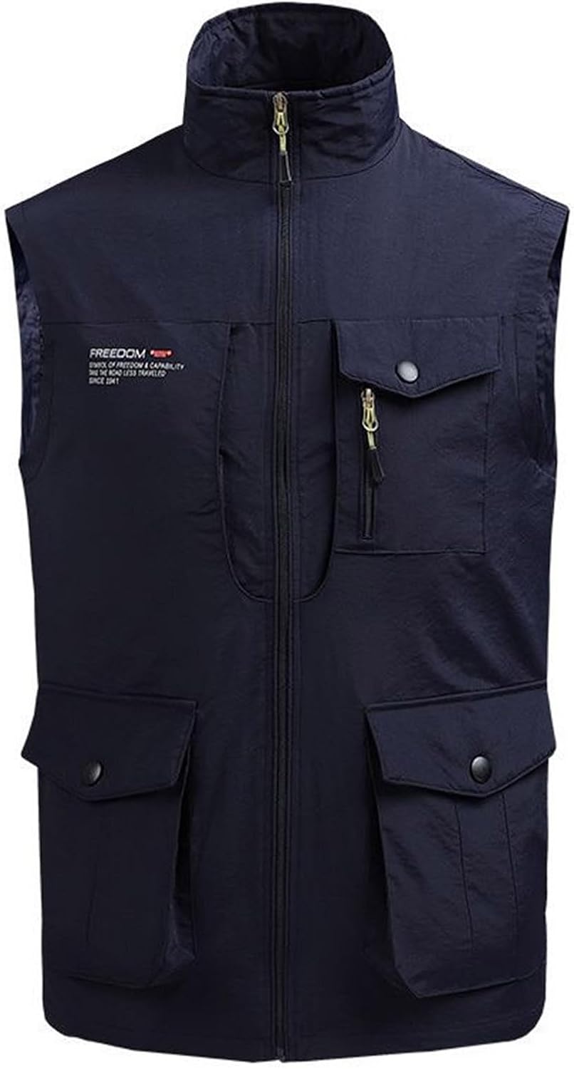 Men's Casual Lightweight Outdoor Vest Fishing Travel Photographing Top for Adventure Enthusiasts