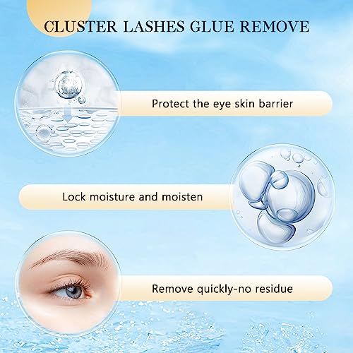 Lash Clusters Glue Remover 150ml Cluster Lashes Remover for Eyelash Clusters Gentle Water-Oil Texture DIY Lash Extensions Remover by QUEWEL - Thumbnail 4