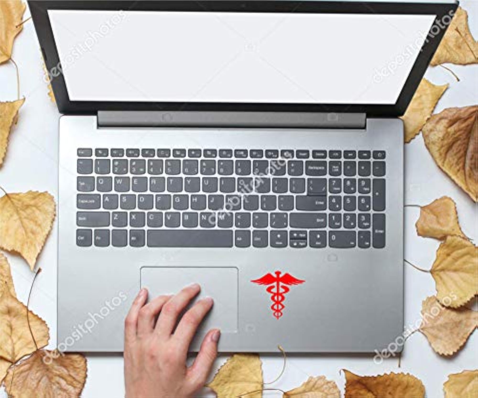 Doctor IMA Emblem Self Adhesive Laptop Sticker Pack of 2