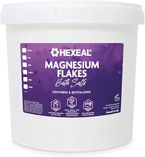 Hexeal Magnesium Flakes | 2.5kg Bucket | 100% Pure | Bath Soak | Magnesium Chloride