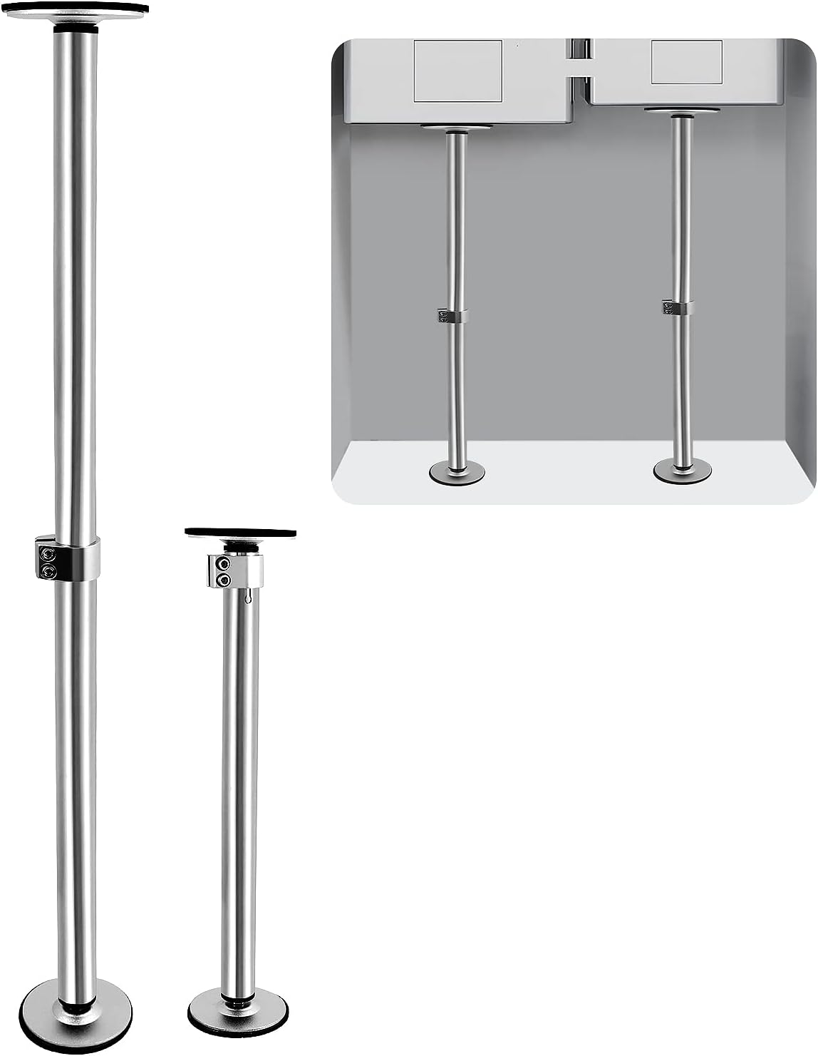 WICHEMI Undermount Sink Brackets, Stainless Steel Under Sink Support, 16”29.5“/4175cm Height