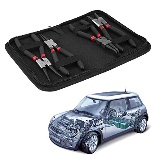 Conjunto de alicates de anel de pressão, 4 peças de alicate de pressão resistente para instalar e re