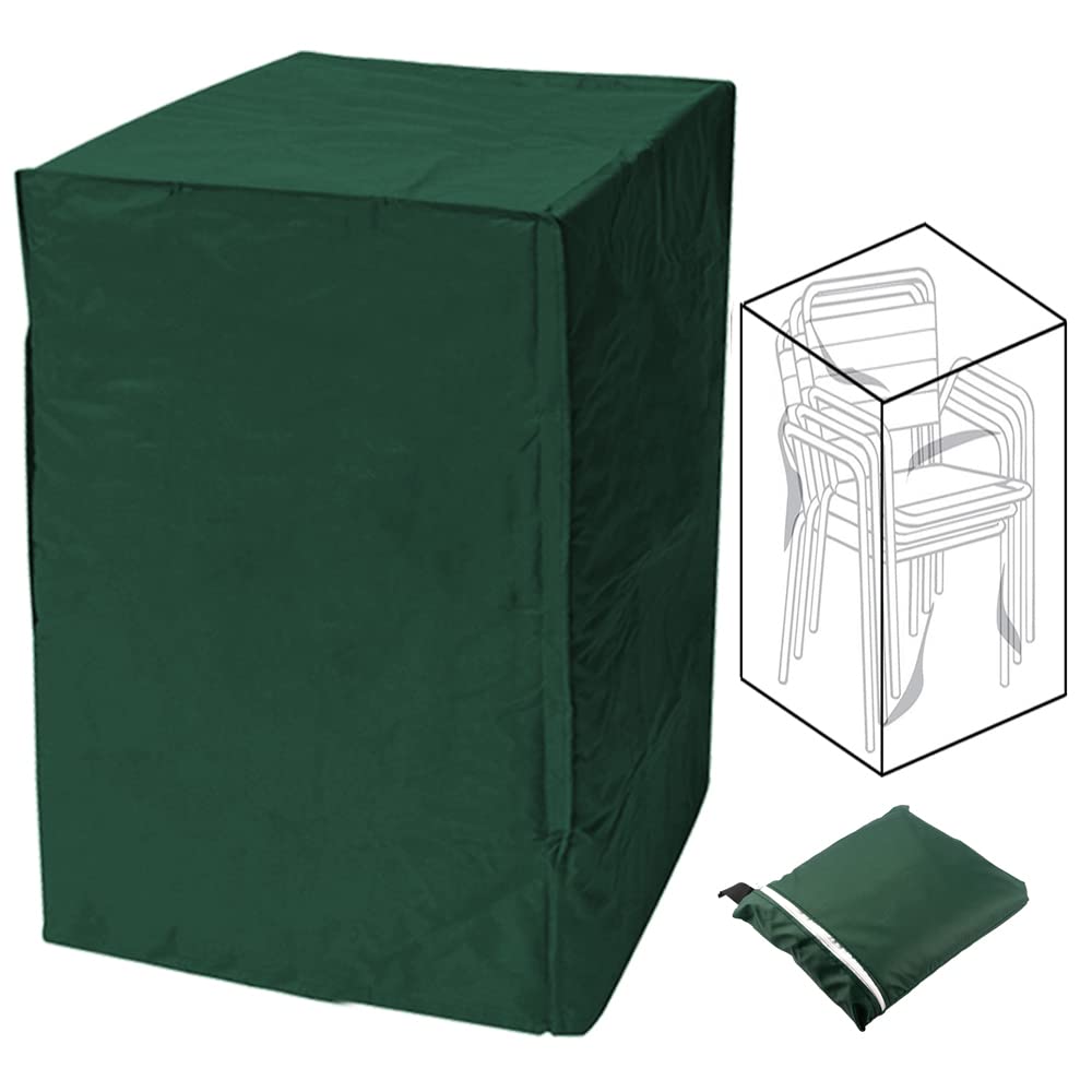 Housse De Chaise Jardin Empilable Oxford 210D Imperméable - Protection Extérieur Avec Accoudoirs
