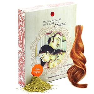 Henna – Color cobre – Tinte natural y tratamiento para el cabello – En polvo (200g)