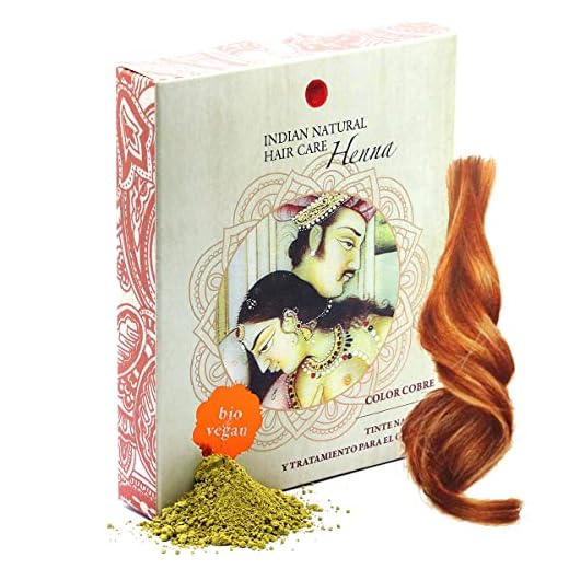 Henna - Color cobre - Tinte natural y tratamiento para el cabello - En polvo (200g)