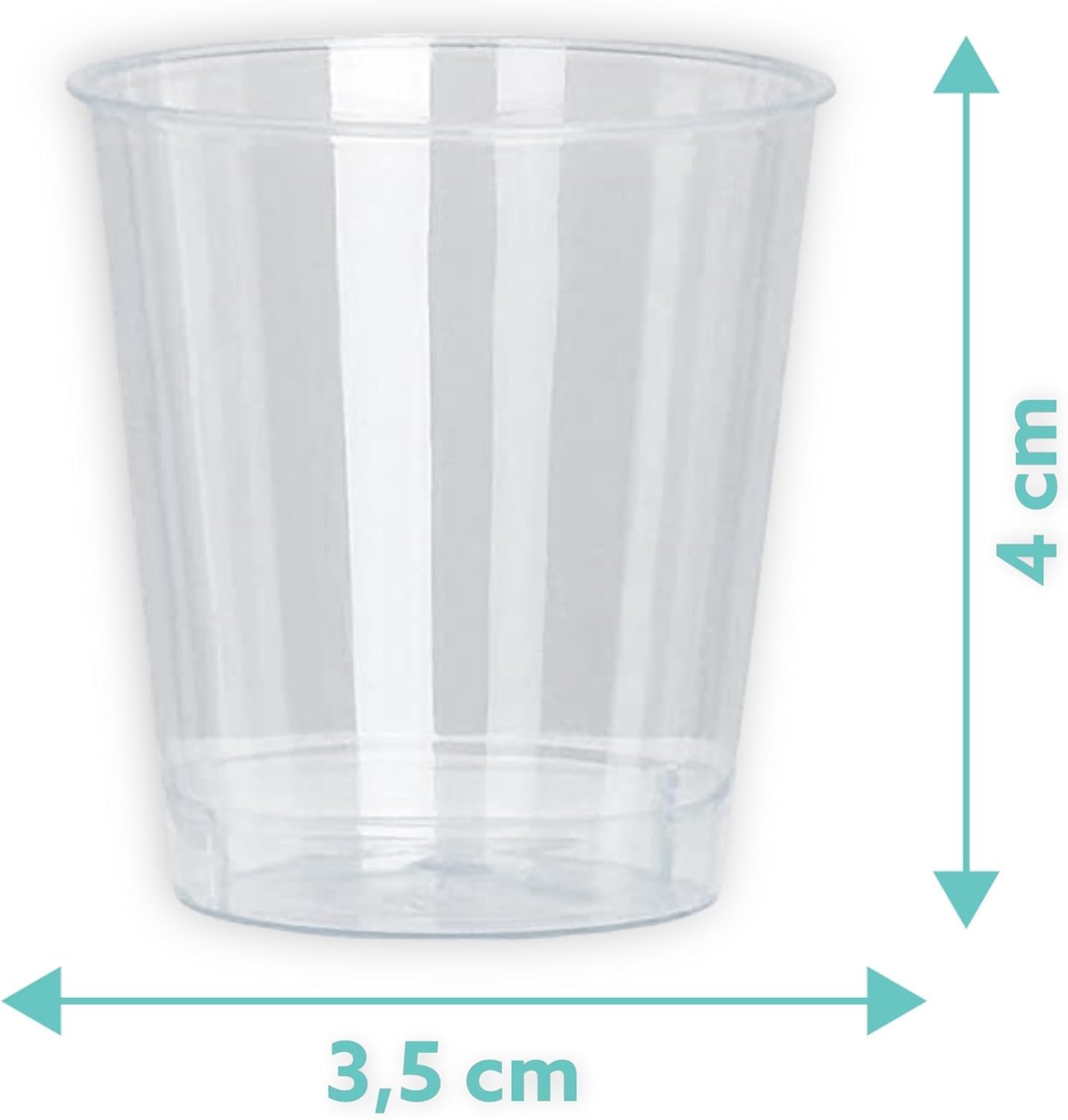 20 meerkleurige plastic borrelglaasjes - Partyversiering 20 meerkleurige plastic borrelglaasjes - Partyversiering