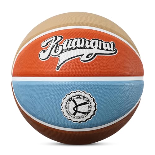 Kuangmi Vintage American Sport Basketball, Official Regulation Size 7 (29.5'), Retro & Casual Style...