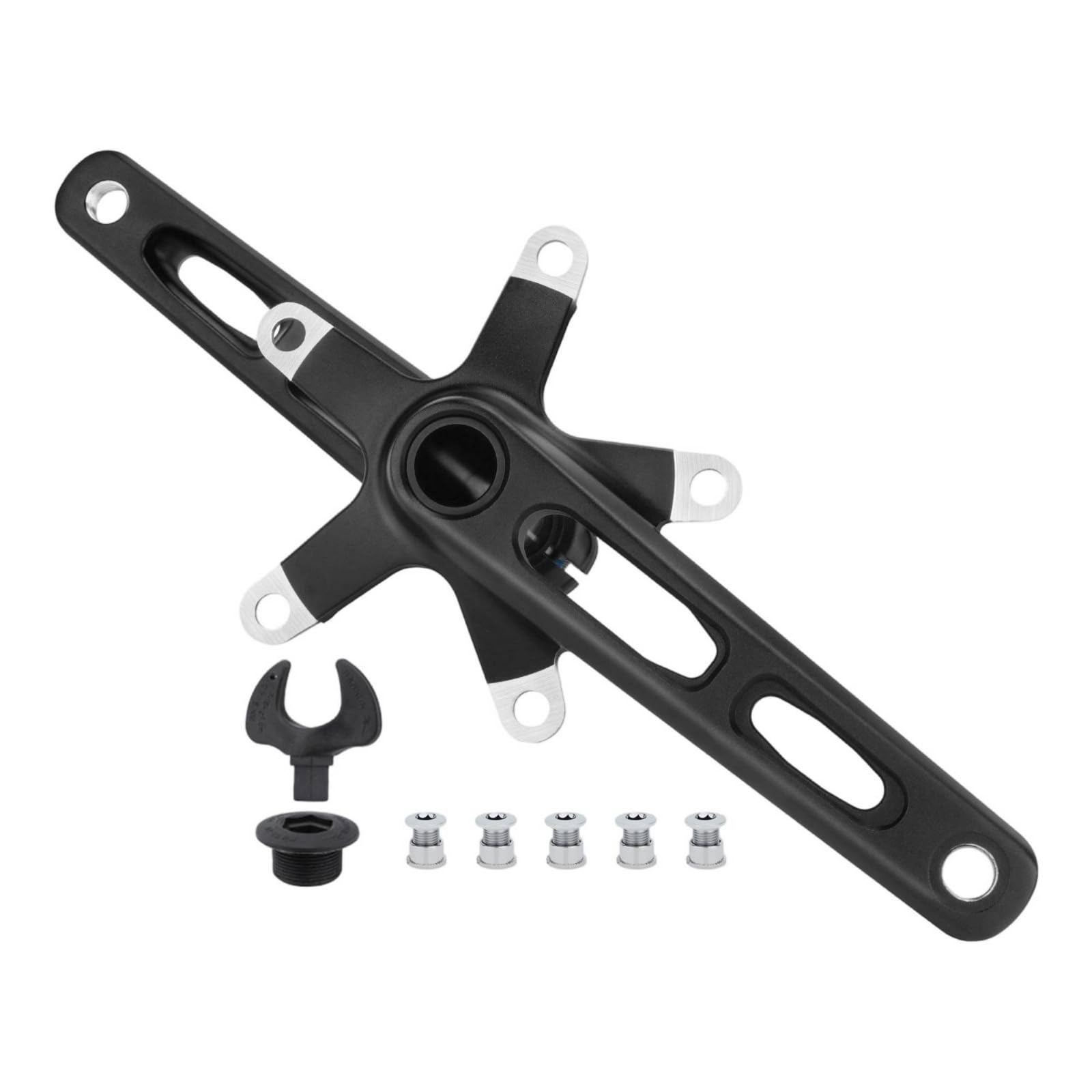 TISHITA Assemblaggio Pedivella Bicicletta Set Pedivelle Guarnitura Pedali Movimento Centrale in Lega di Alluminio Cavo Leggero con Ferramenta Completa Adatto