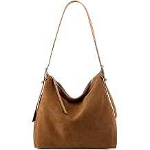 Yatemiole Premium Suede Tote Bags for Women,Slouchy Suede Shoulder Bag with Adjustable Strap