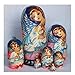 Boloi Matriochka Matryoshka poupée en Bois à la Main poupée nid de poupée Sept Couches de Peinture Harpe Angel Enfant Petite Amie Anniversaire poupée poupée Poupées gigognes