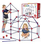 SpringFlower Fort Building Kit for Kids,STEM Construction Toys, Educational Gift for 4 5 6 7 8 9 ...