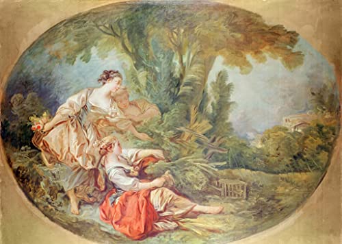 Tableau la cage à oiseaux François Boucher poster art décoration murale chambre 60x90